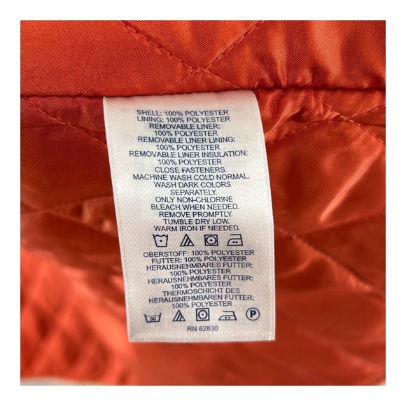 Lands End Beige Quilted Removable Lined Rain Trench Coat Womens X-Large 18/20 - Picture 11 of 14